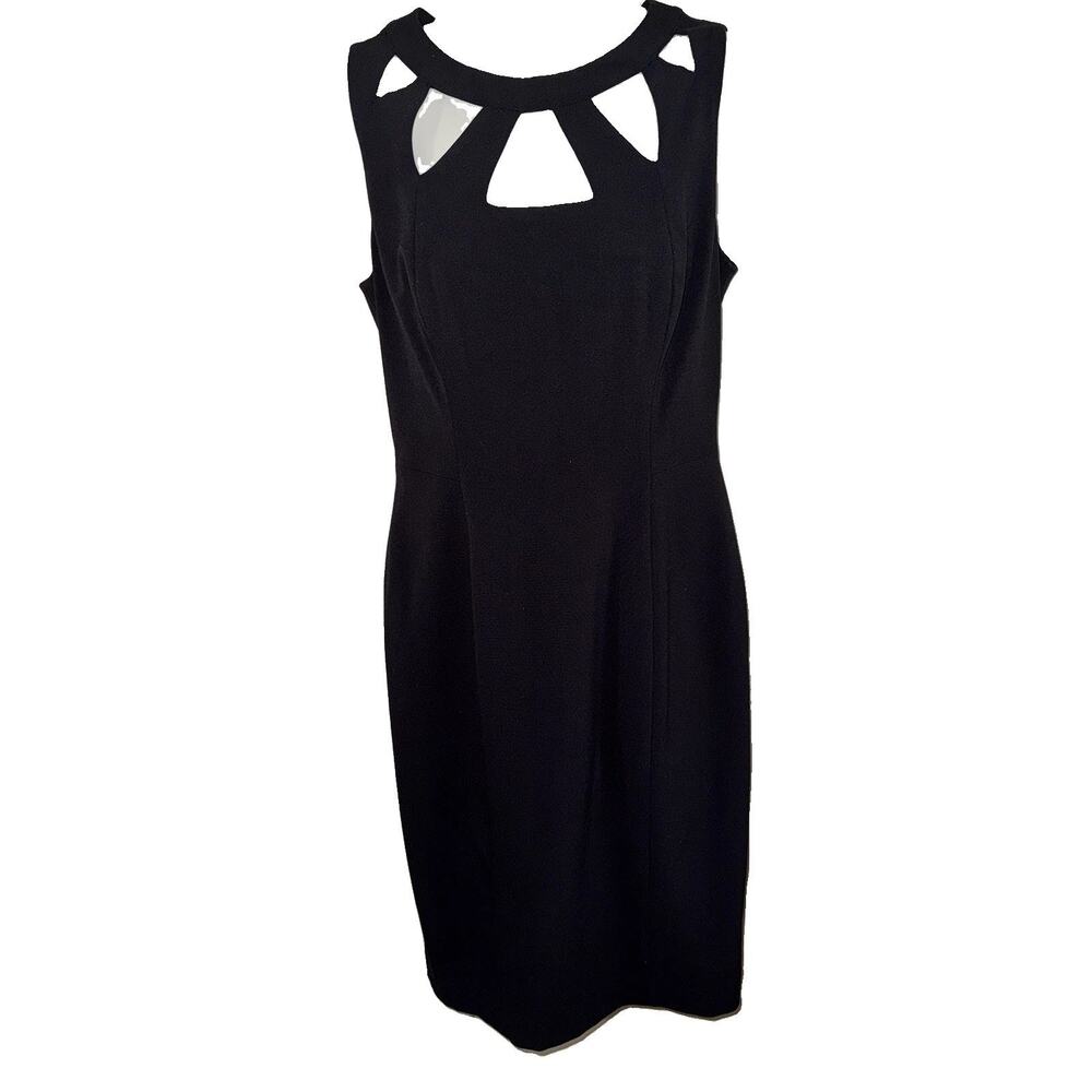 Eliza J Black LBD Cut Out Sleeveless Sheath Dress Women’s Size 8 EUC